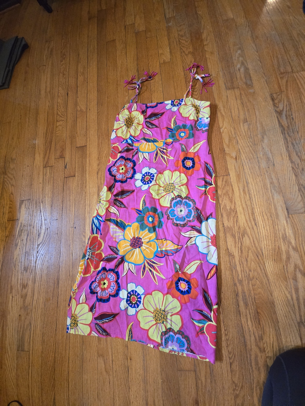 Rachel Zoe Pink Floral Sundress with Multicolor Blooms